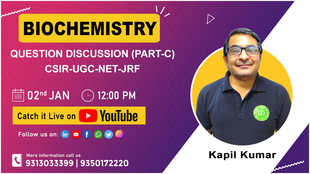 Biochemistry Questions Discussion (Part-C) CSIR-NET LIFE SCIENCES